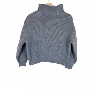 Aritzia Wilfred 100% Grey Wool Heavy Knit Sweater